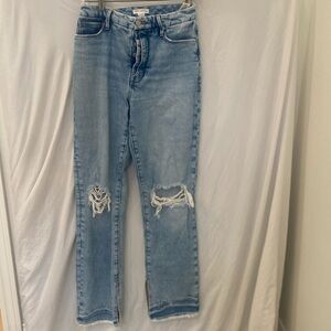 Good American Light Blue Distressed Jeans